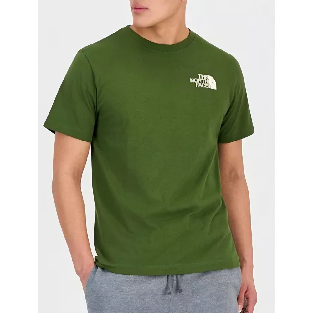 The North Face Mens Olive Green Short‎ Sleeve Logo Graphic T-Shirt Size M